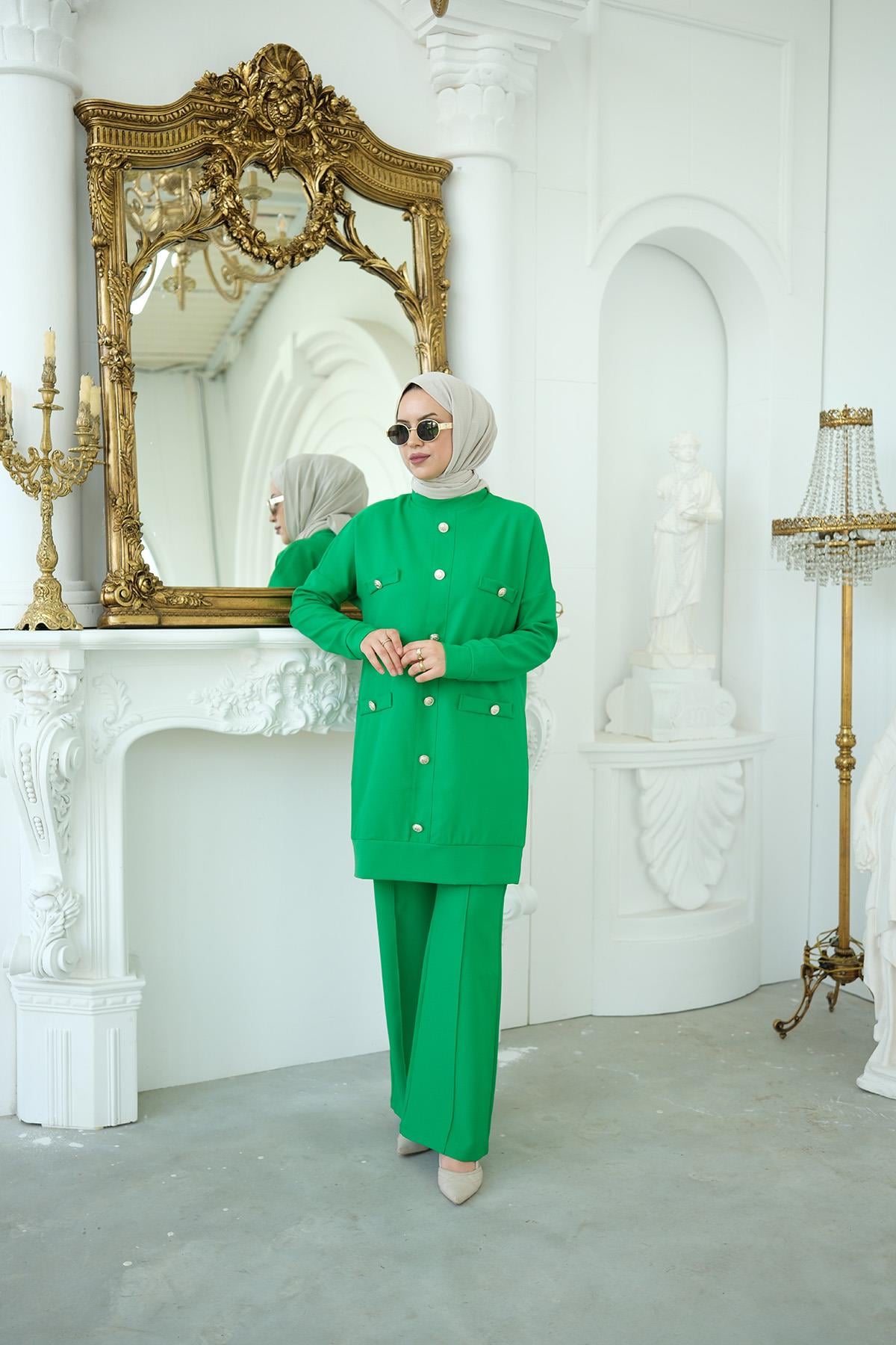 Krep Benetton Yeşil Beyond İkili Takım