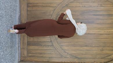 Aerobin Rahat Kalıp Kahve Tesettür Takım Naino