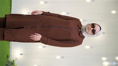 Aerobin Rahat Kalıp Kahve Tesettür Takım Naino