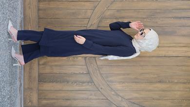 Aerobin Rahat Kalıp Lacivert Tesettür Takım Naino