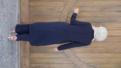 Aerobin Rahat Kalıp Lacivert Tesettür Takım Naino