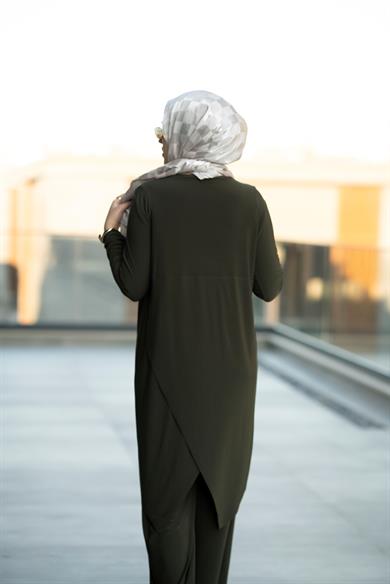 Asimetrik Drapeli Sandy Haki Yeşil Takım Guardian