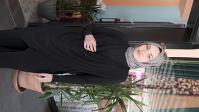 Asimetrik Drapeli Sandy Siyah Takım Guardian