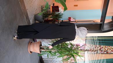 Asimetrik Drapeli Sandy Siyah Takım Guardian