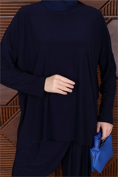 Astra Sandy Şalvar Tunik İkili Takım Lacivert
