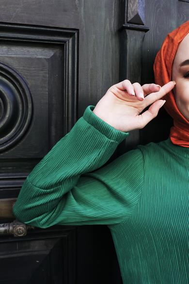 Fitilli Tunik Pantolon Yeşil İkili Takım Santana
