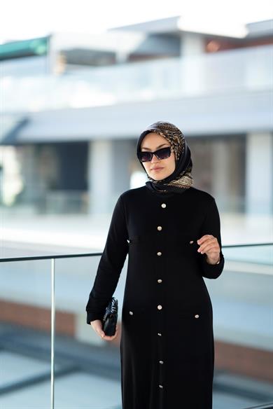 Günlük Şık Siyah Bambu Beyond Elbise