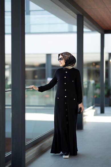 Günlük Şık Siyah Bambu Beyond Elbise