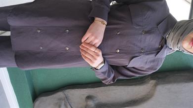 Qupra Çıt Çıtlı Gömlek Pantolon Antrasit İkili Takım Cloud