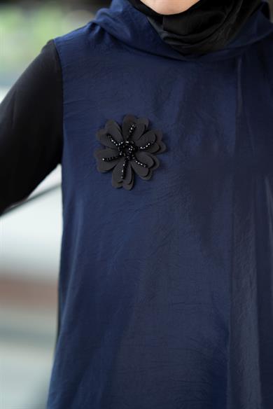 Qupra Kumaş Bambu Penye Lacivert İkili Takım Noor