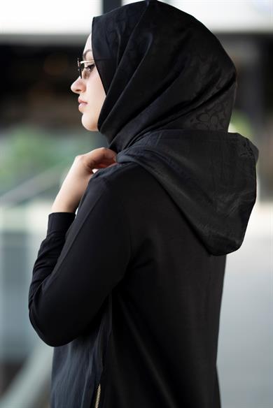 Qupra Kumaş Bambu Penye Siyah İkili Takım Noor