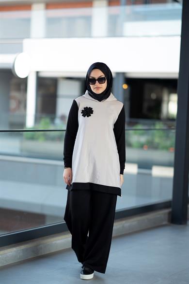 Qupra Kumaş Bambu Penye Vizon İkili Takım Noor