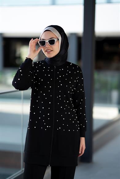 Yumuşak Dokulu Siyah Modal İkili Takım Elizabeth