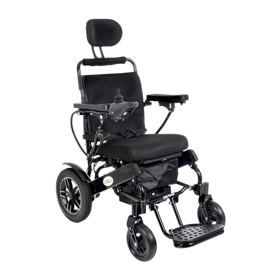 Akülü Tekerlekli SandalyeCreative CR-6012 Lux Lityum Pilli (Akülü) Tekerlekli Sandalye (Baş Destekli, Manuel Sırt Destekli)