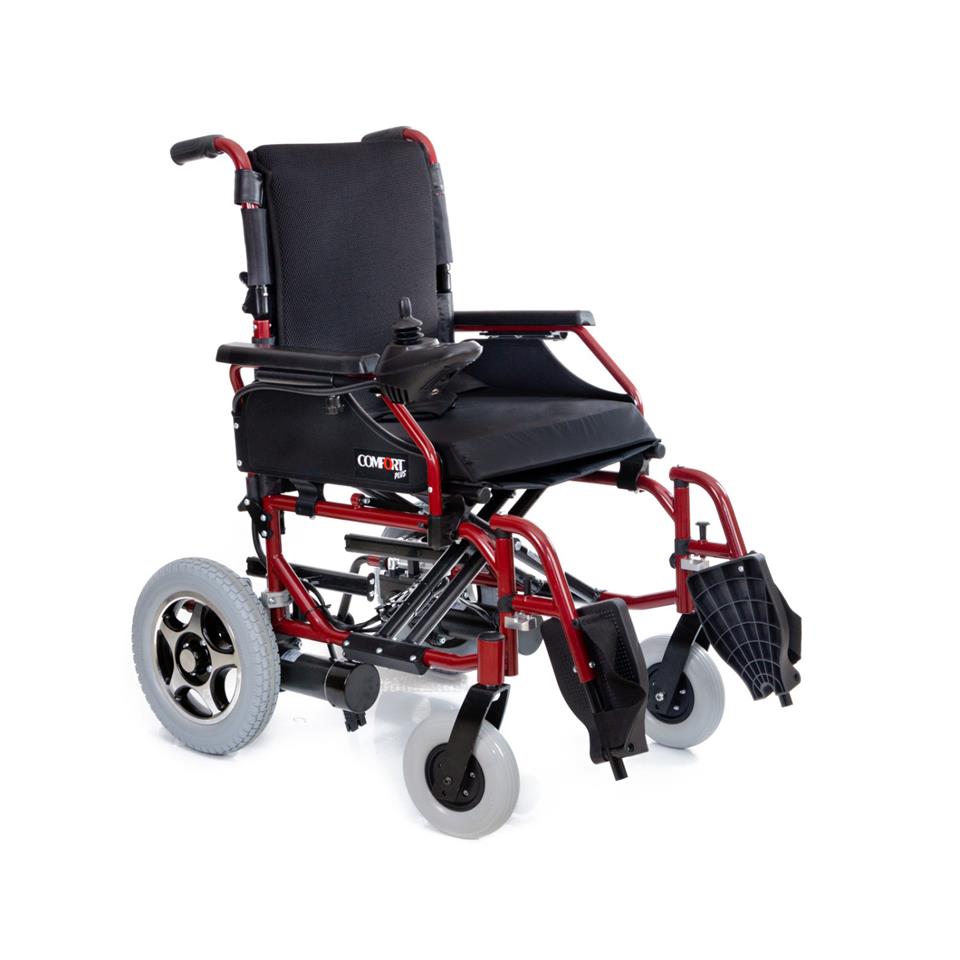 Katlanabilir Akülü SandalyeComfort Plus Escape LX Akülü Tekerlekli Sandalye Bordo