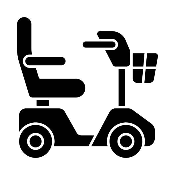 Engelli aracı ve scooter ikonu