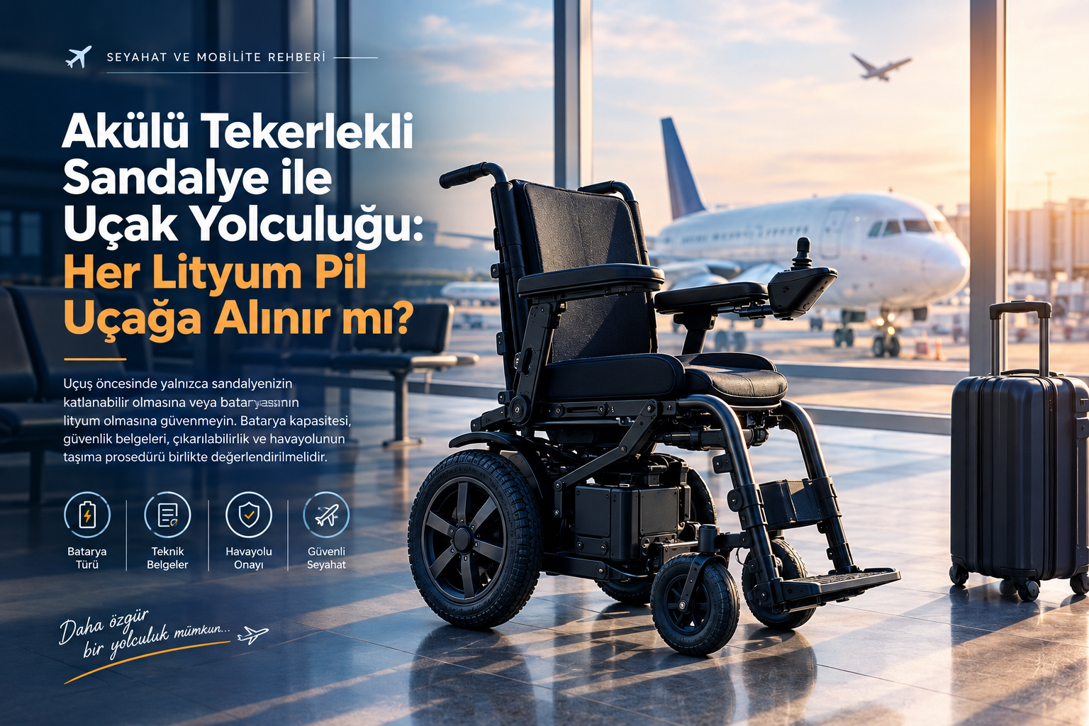 Akülü Tekerlekli Sandalye ile Uçak Yolculuğu: Her Lityum Pil Uçağa Alınır mı?