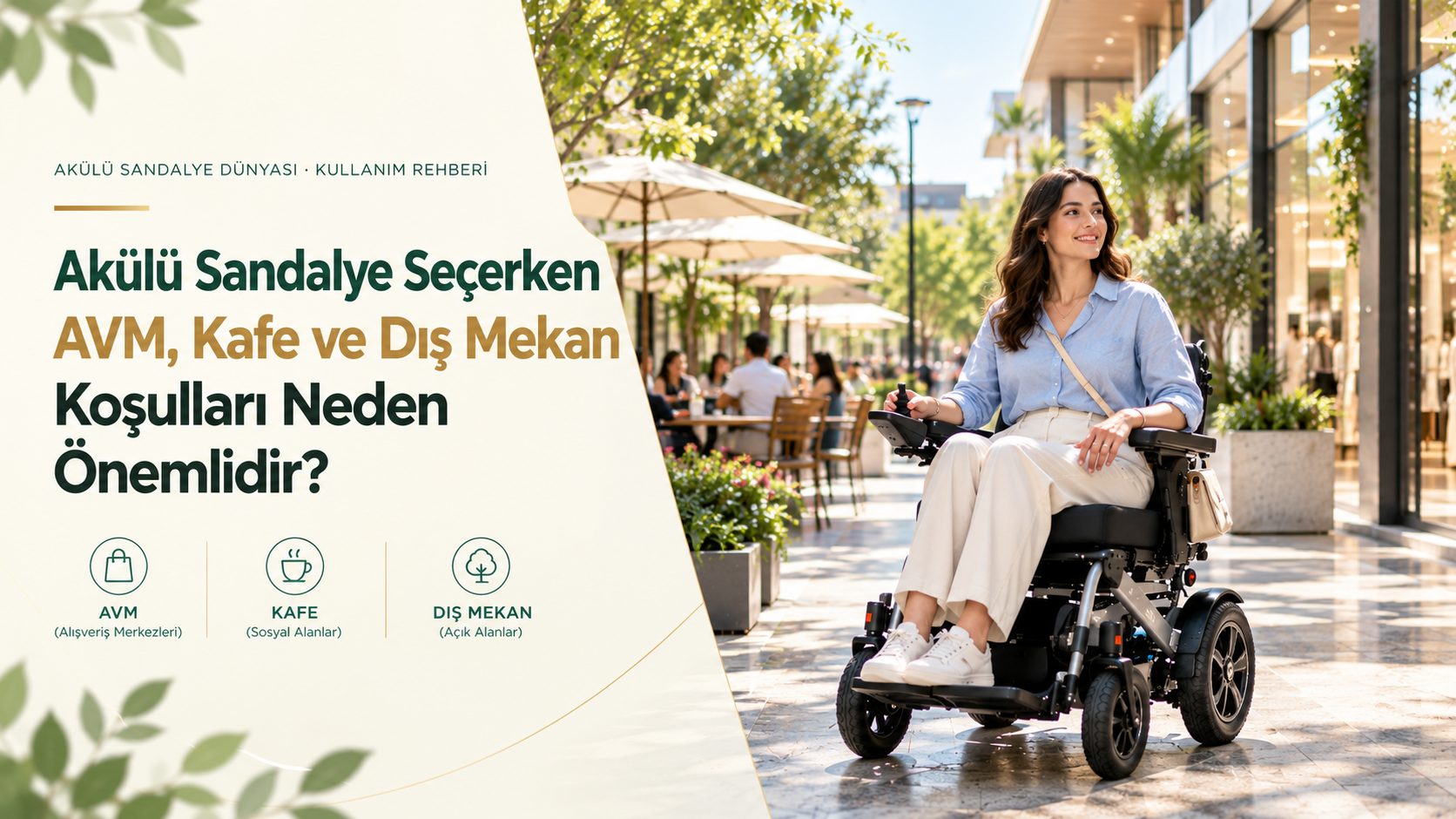 Akülü Sandalye Seçerken AVM, Kafe ve Dış Mekan Koşulları Neden Önemlidir?