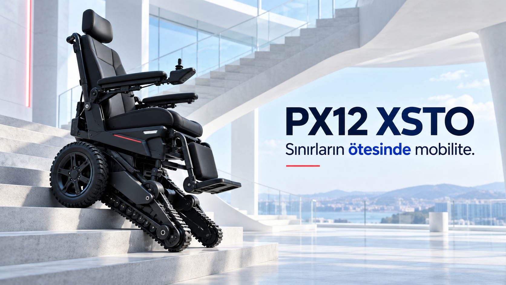 Merdiven Çıkabilen Akülü Sandalye: PX12 XSTO