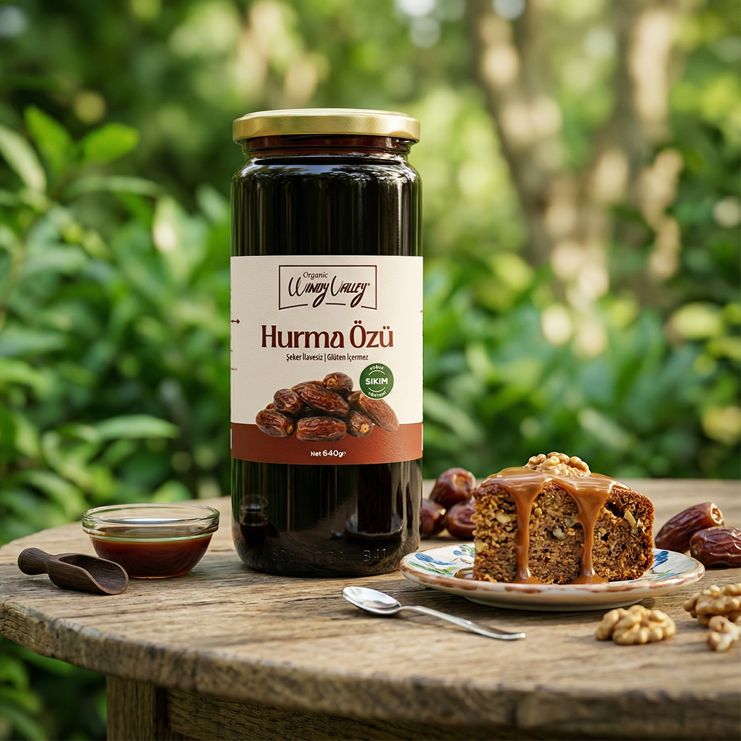 Gurme Hurma Özü (640 gr) Soğuk sıkım, Şeker ilavesiz, Gluten içermez  