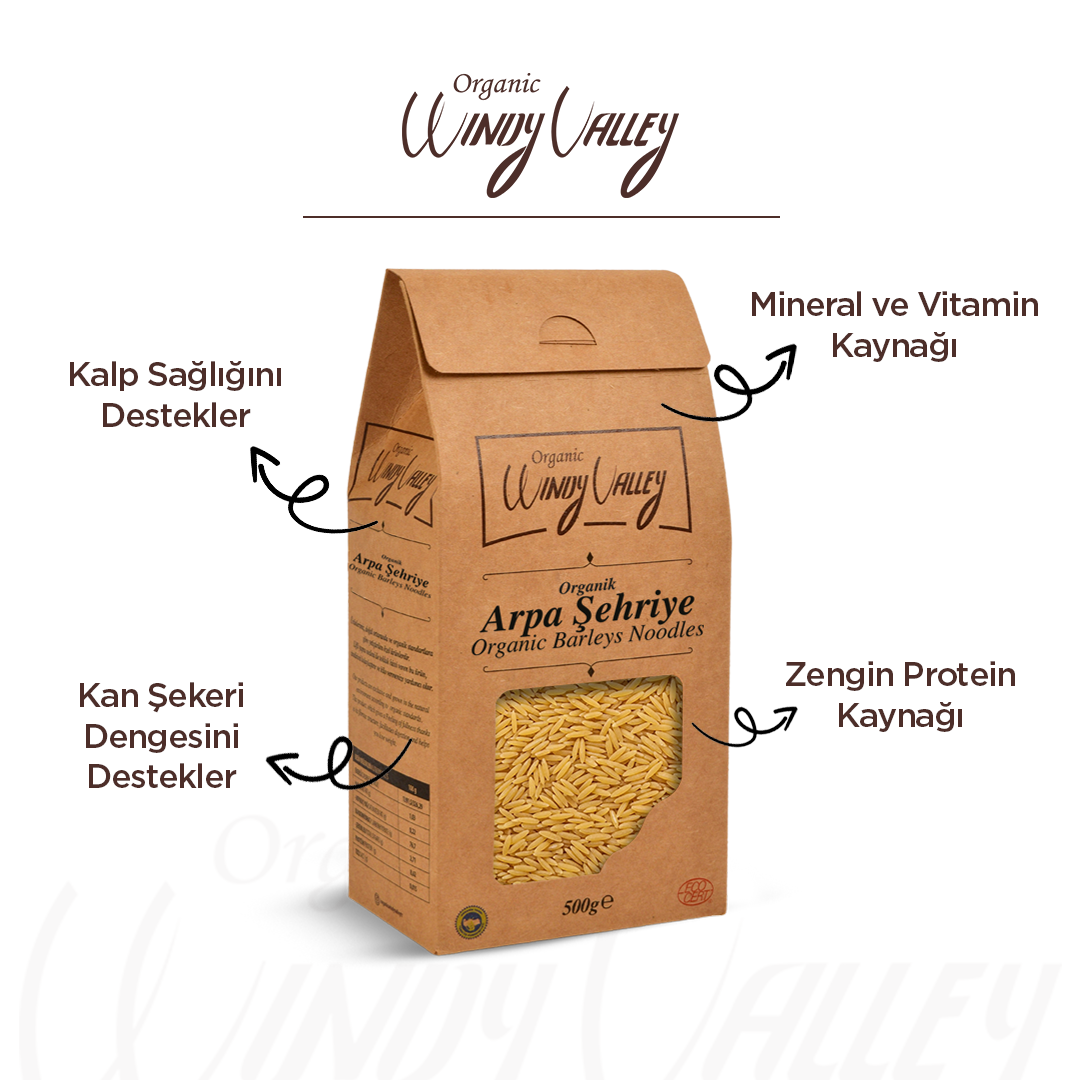 Organik Arpa Şehriye (500 gr) Yerli ürün 