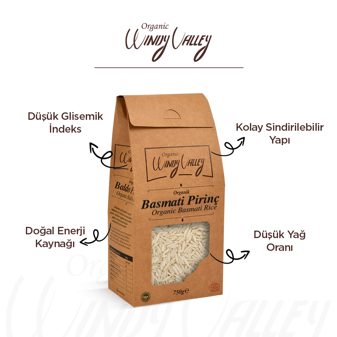 Organik Basmati Pirinç 750 gr