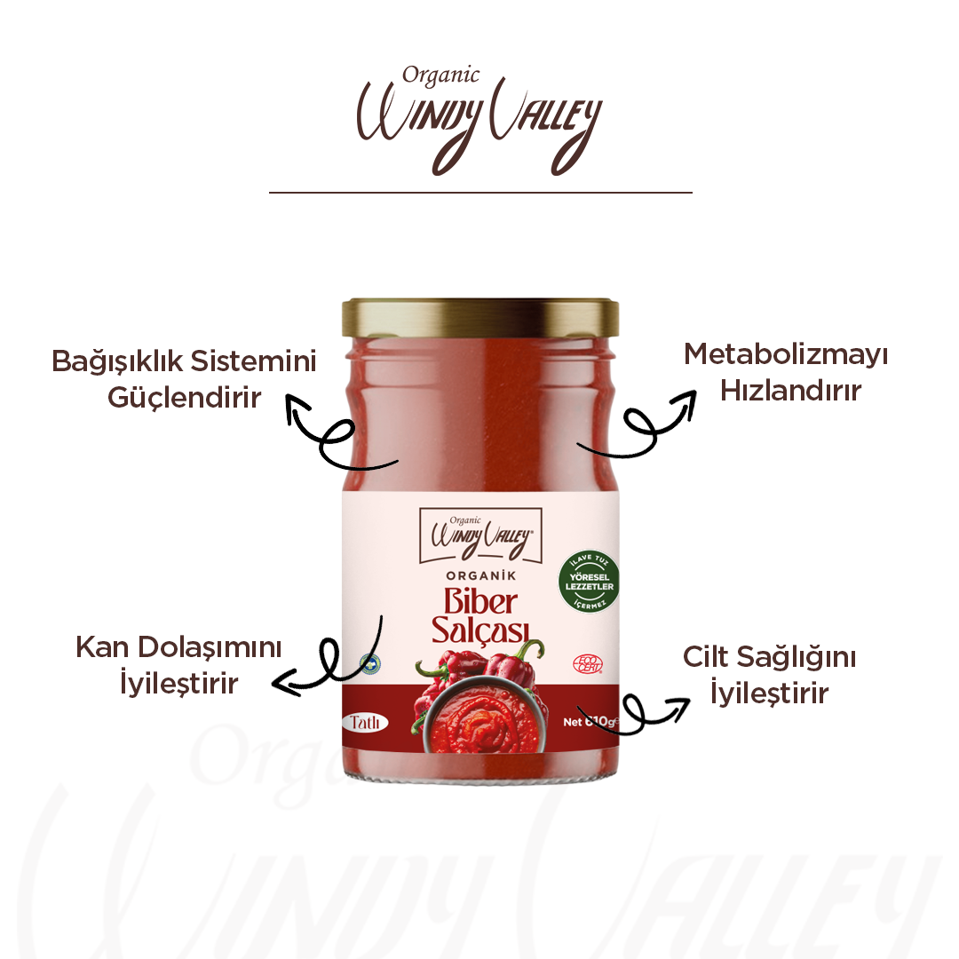 Organik Biber Salçası (610gr x2)