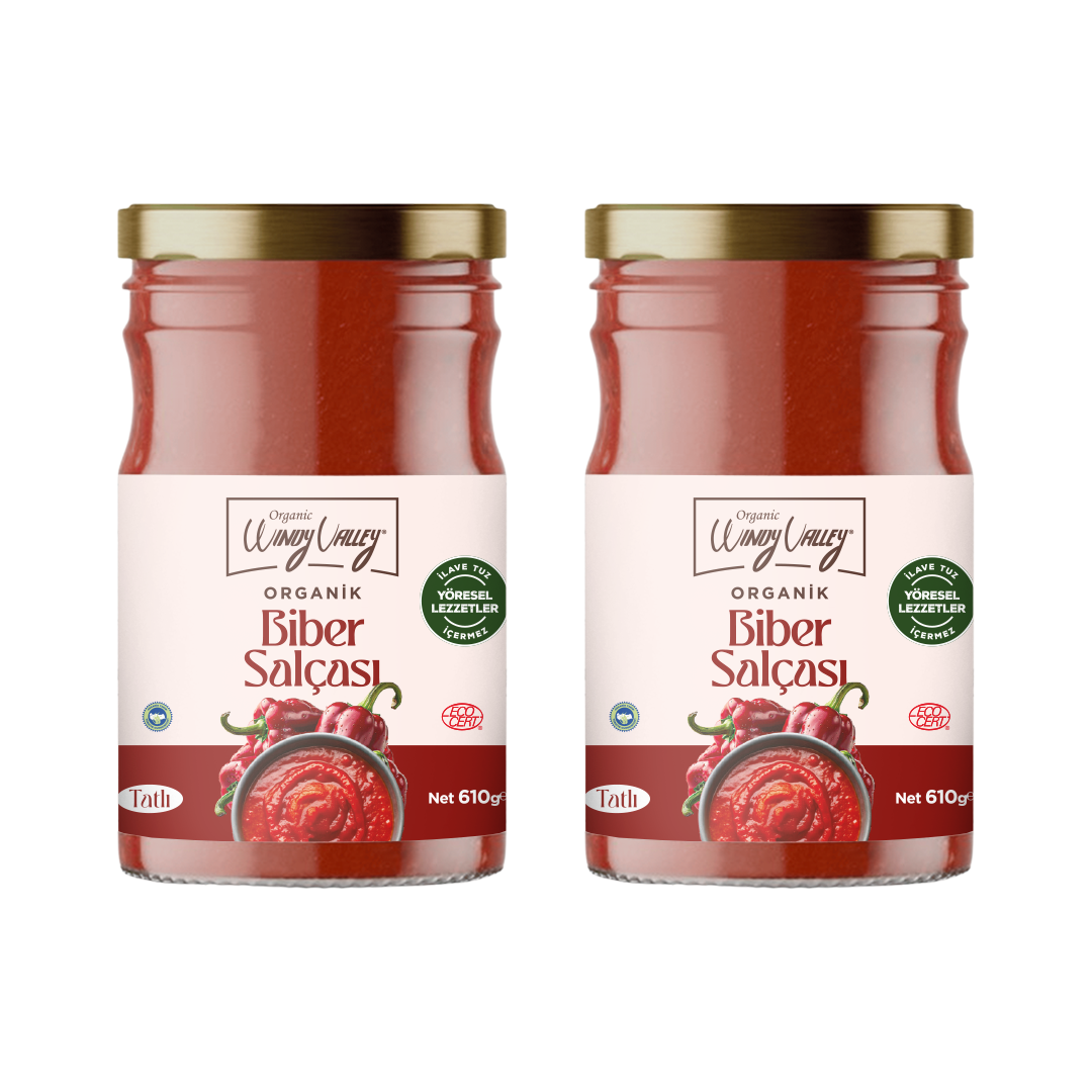 Organik Biber Salçası (610gr x2)