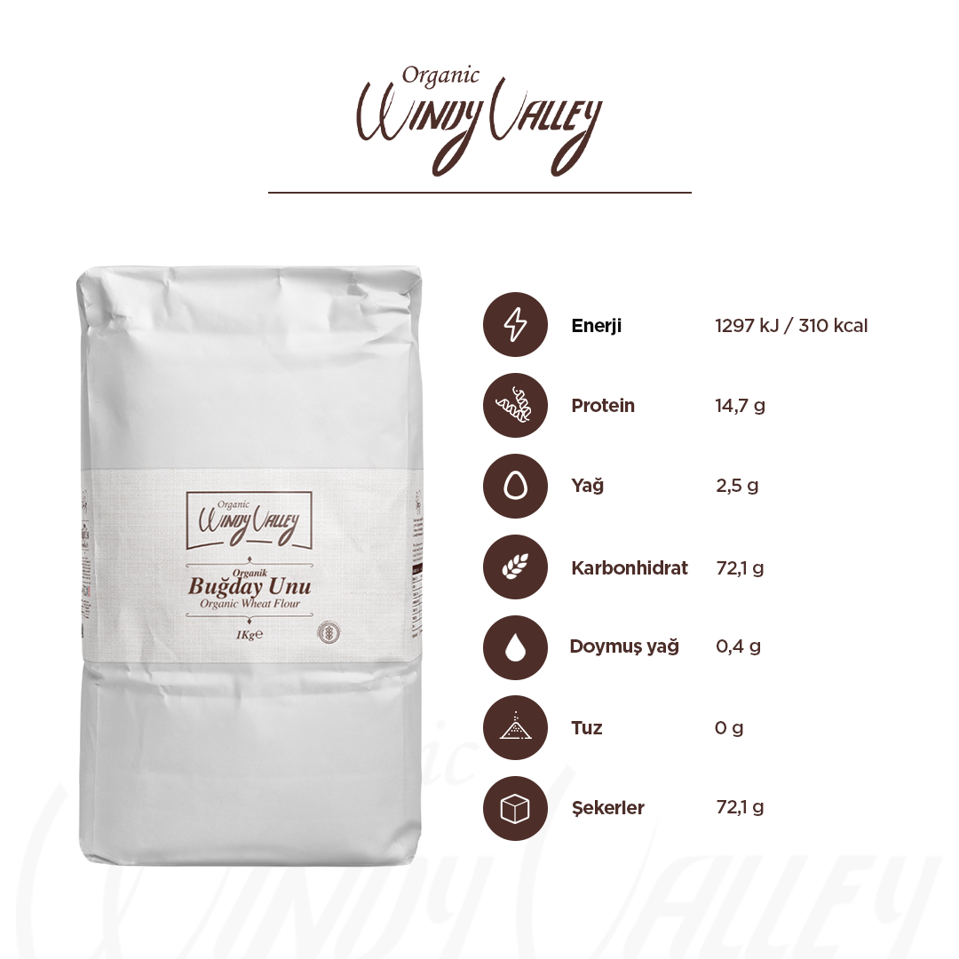 Organik Buğday Unu (1 kg)