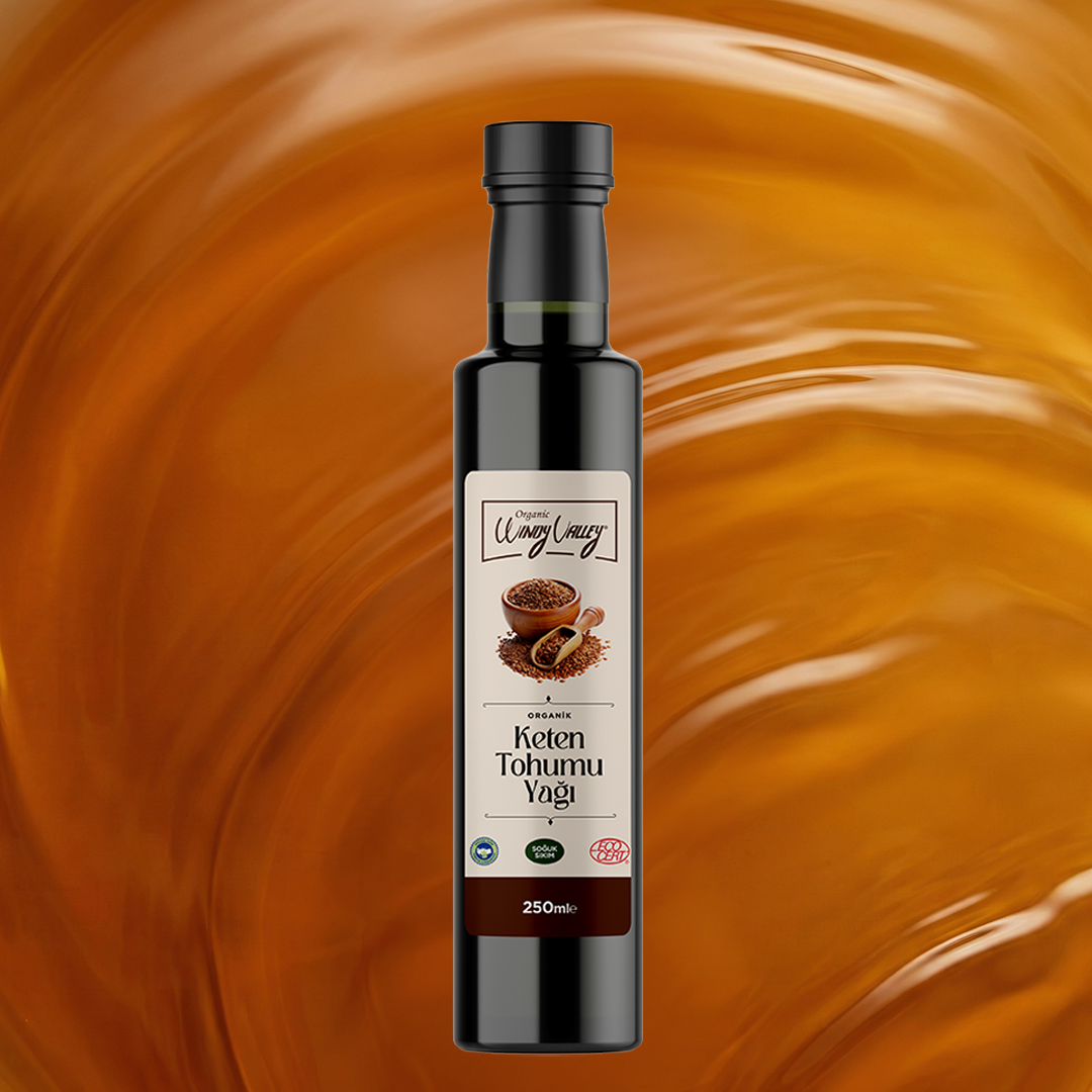 Organik Keten Tohumu Yağı  (250ml)  Soğuk Sıkım