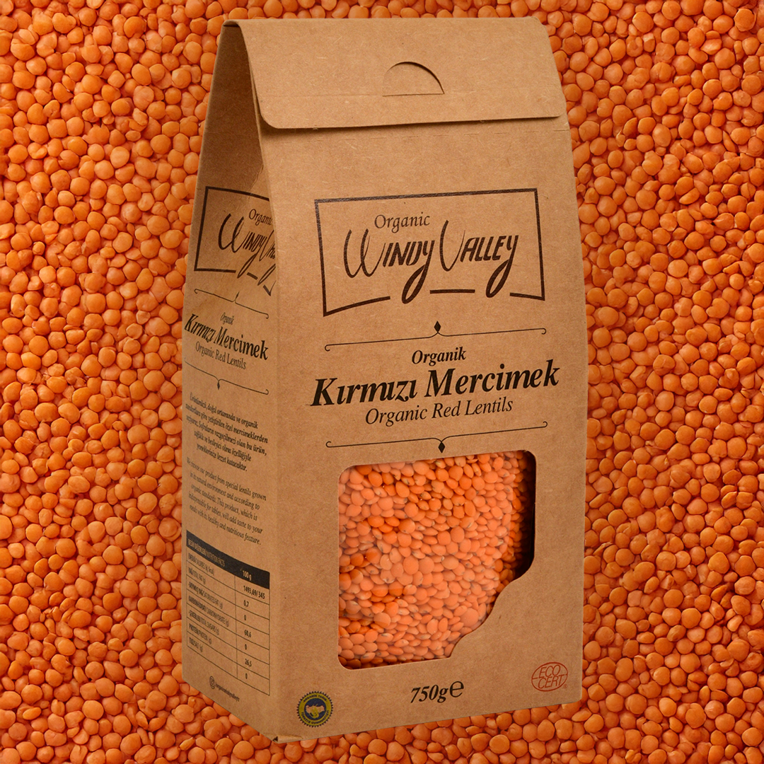 Organik Kırmızı Mercimek (750 gr) Yerli ürün 