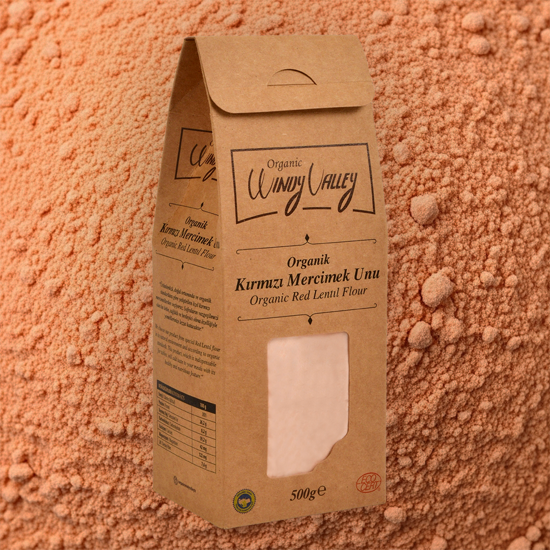 Organik Kırmızı Mercimek Unu  (500 gr)   Glutensiz, Yerli ürün 