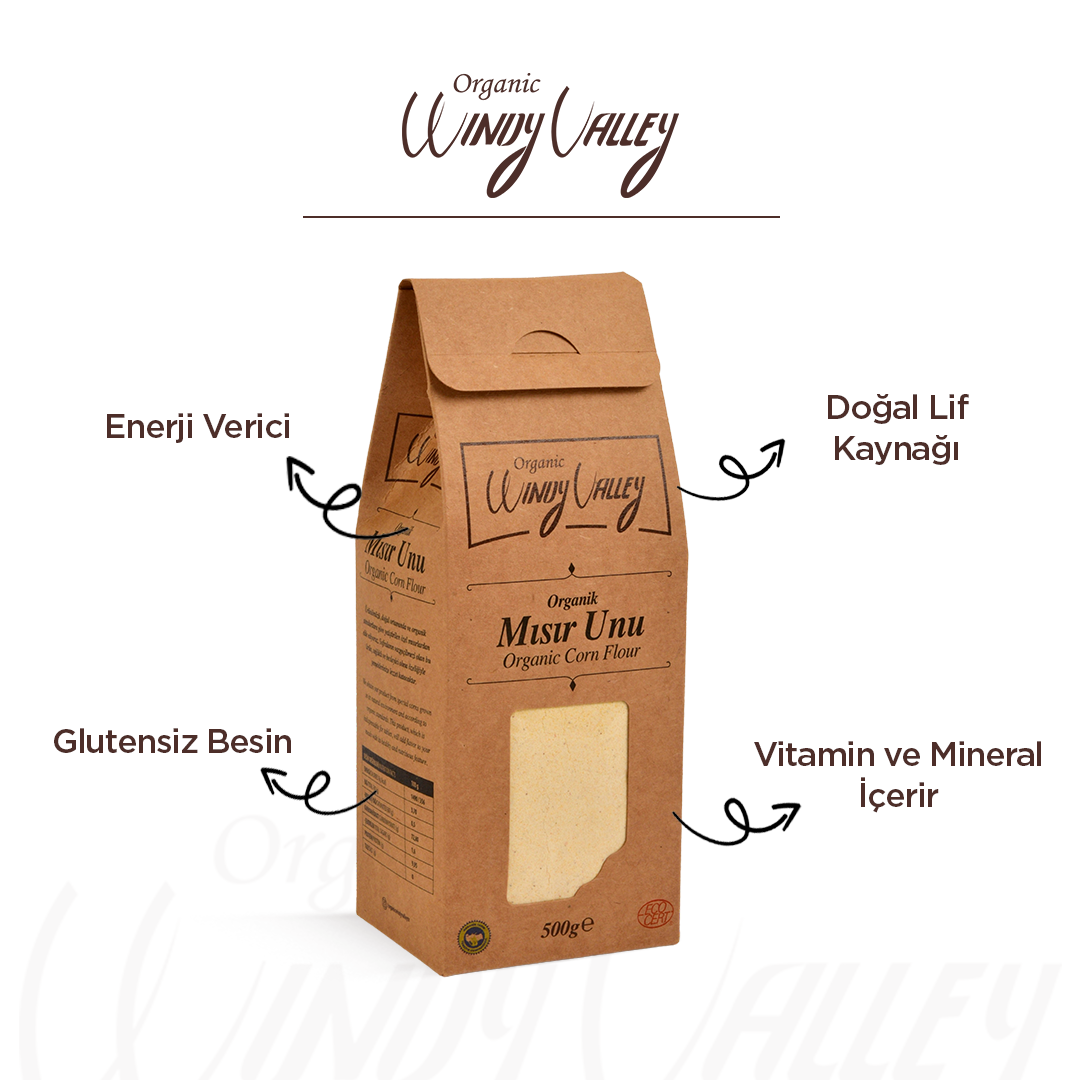 Organik Mısır Unu (500 gr) Yerli ürün