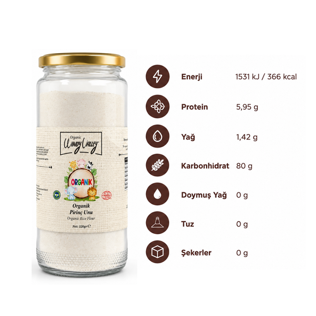 Organik Pirinç Unu (320 gr)