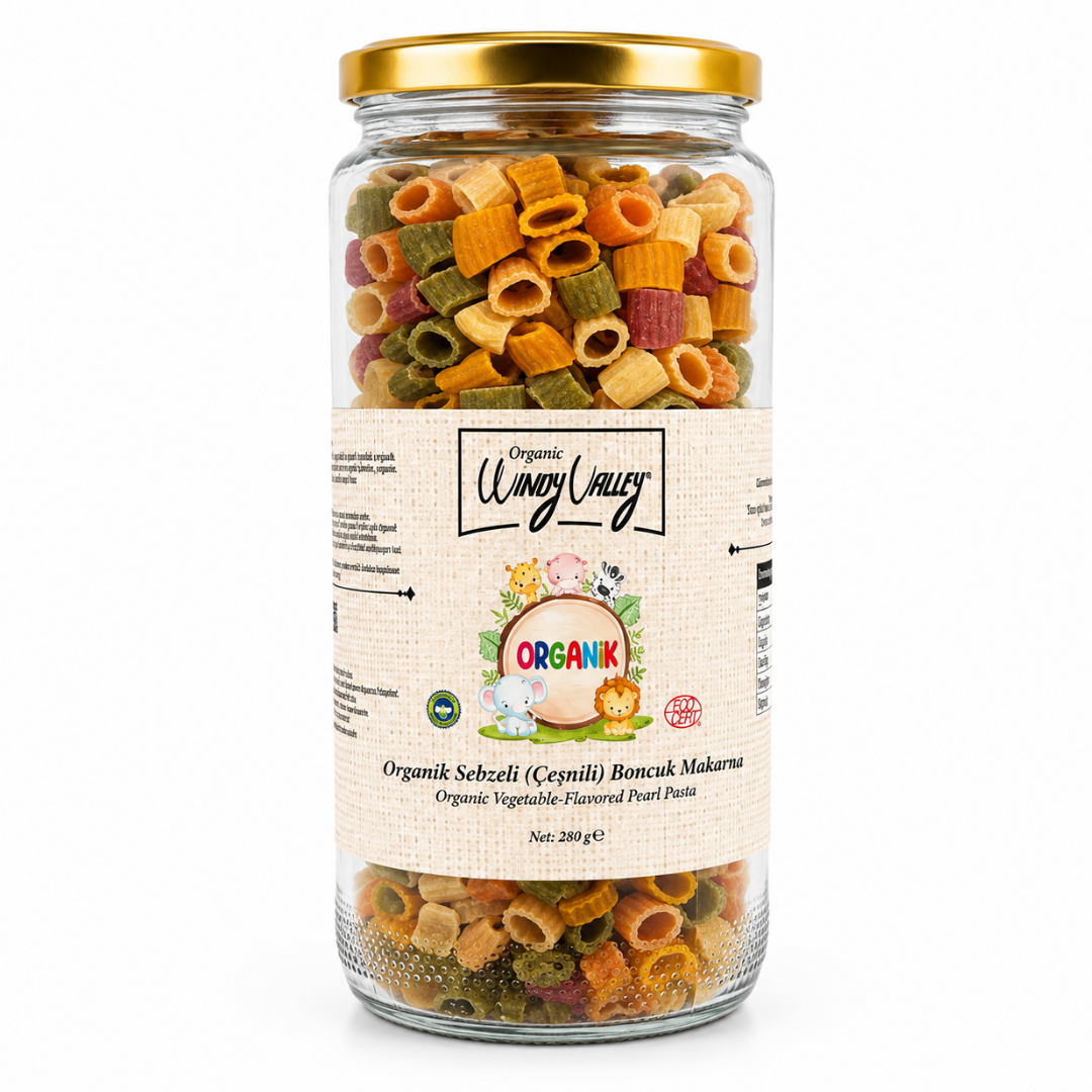 Organik Sebzeli (Çeşnili) Boncuk Makarna (280 gr)