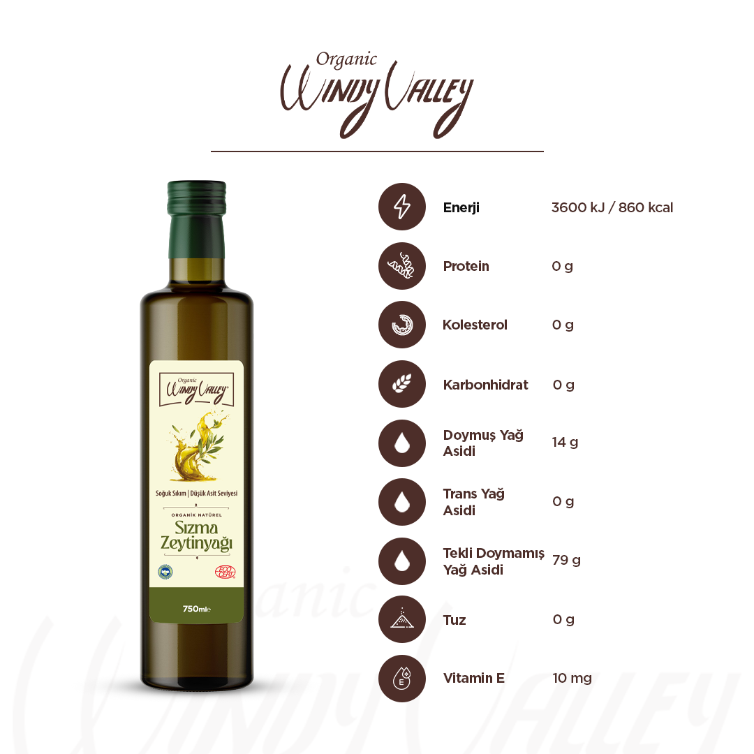 Organik Sızma Zeytinyağı (750ml x2)