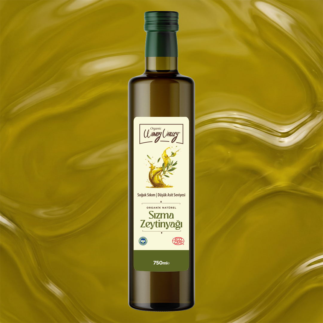 Organik Sızma Zeytinyağı Soğuk sıkım (750 ml) Yüksek Polifenol