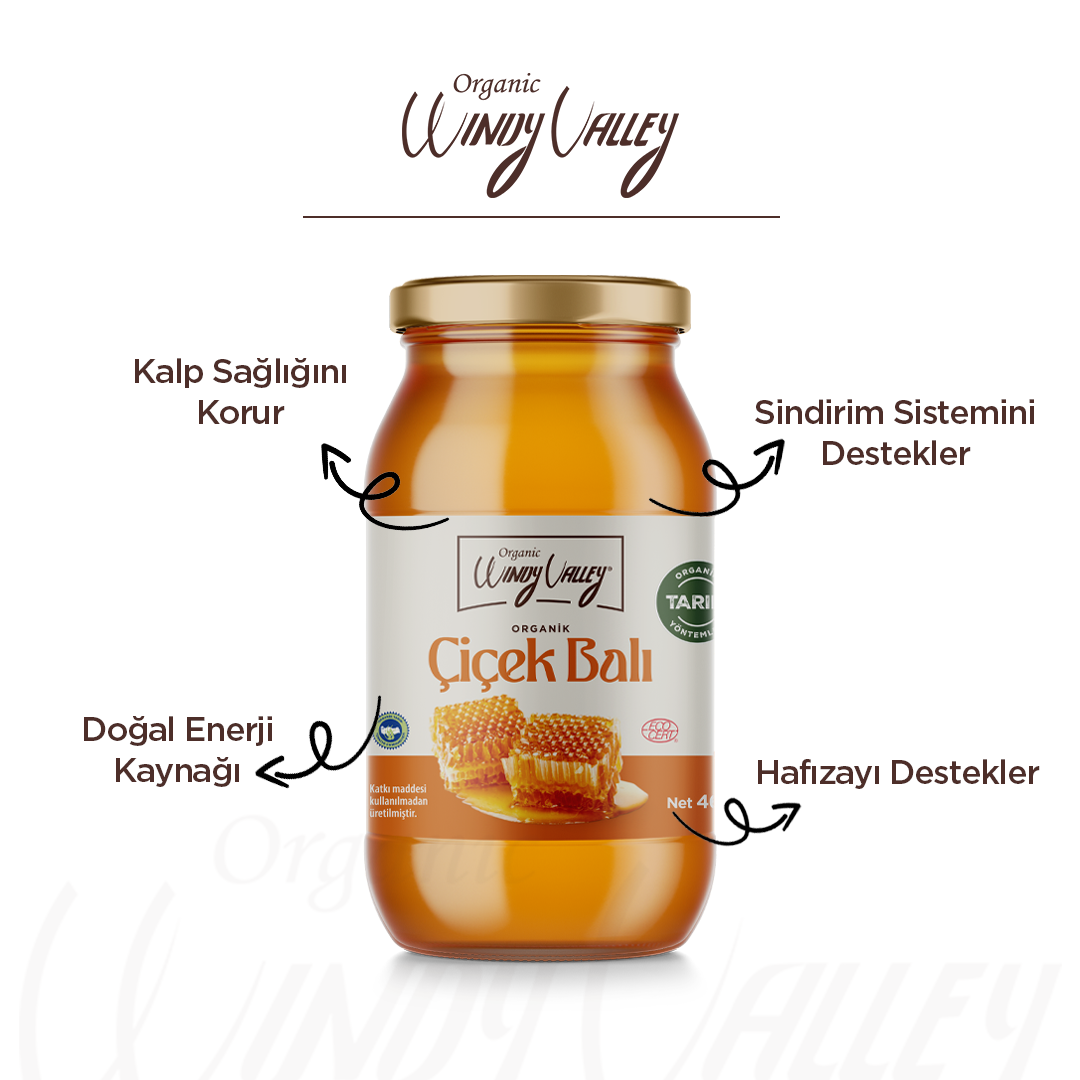 Organik Süzme Çiçek Balı (460 gr) 