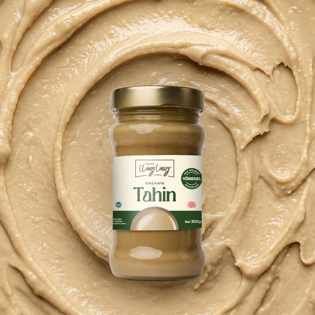 Organik Tahin (300 gr)  Yerli susam, Gluten içermez, İlave yağ içermez  