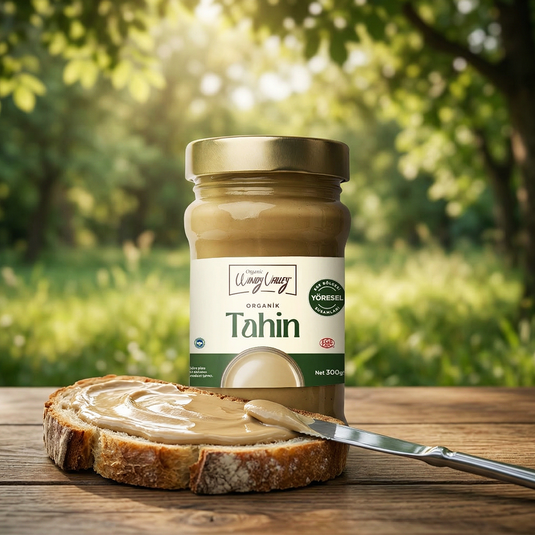Organik Tahin (300 gr)  Yerli susam, Gluten içermez, İlave yağ içermez  