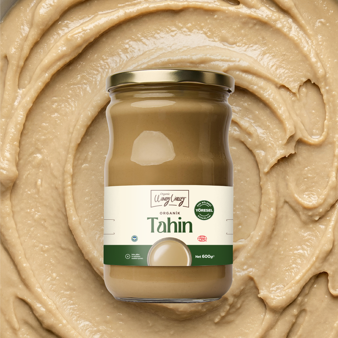 Organik Tahin (600 gr) Yerli susamdan üretilmiştir.Gluten içermez.İlave yağ içermez