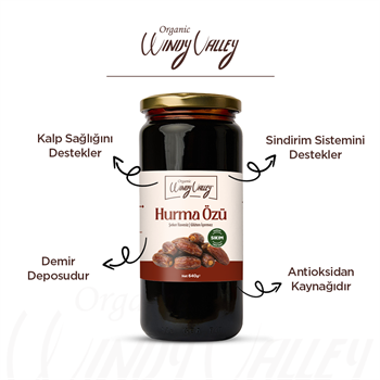 Gurme Hurma Özü (640 gr) Soğuk sıkım, Şeker ilavesiz, Gluten içermez  
