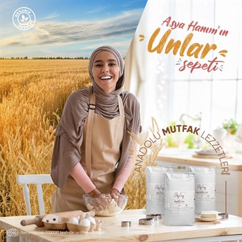 Organik Buğday Unları Seti; Buğday unu ( 1 Kg), Tam Buğday unu ( 1 Kg), Siyez unu ( 1 Kg) Yerli Üretim 