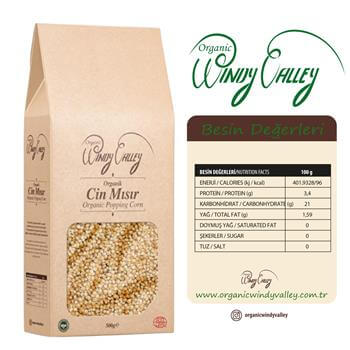 Organik Patlatmalık Mısır (500 gr ) GDO suz, Yerli Ürün 