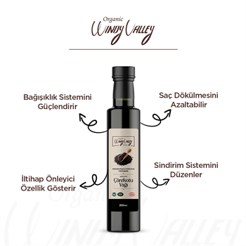 Organik Çörekotu Yağı (250 ml) Soğuk sıkım   