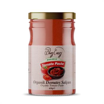 Organik Domates Salçası (650 gr) İlave tuz içermez 