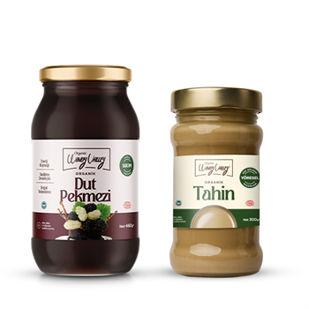 Organik Dut Pekmezi (460gr) & Organik Tahin (300gr)  Şeker ilavesiz