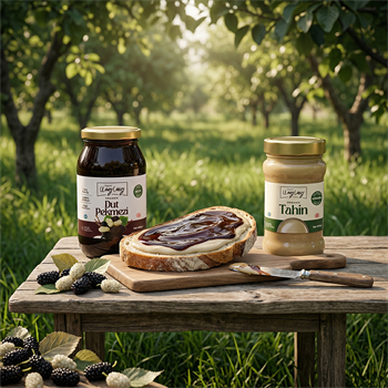 Organik Dut Pekmezi (460gr) & Organik Tahin (300gr)  Şeker ilavesiz