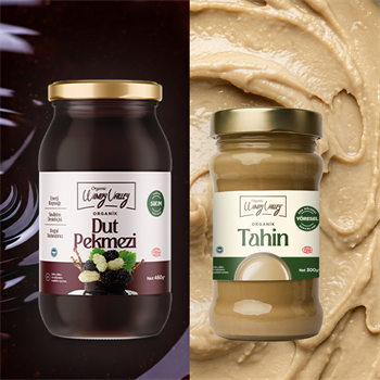Organik Dut Pekmezi (460gr) & Organik Tahin (300gr)  Şeker ilavesiz