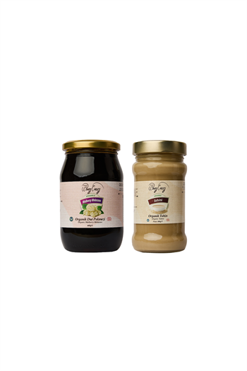 Organik Dut Pekmezi (460gr) & Organik Tahin (300gr)  Şeker ilavesiz